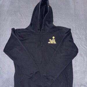 Adidas Men’s Emoji Hoodie Large Black Graphic Pullover Sweatshirt Smiley Logo